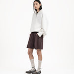 Quarter Zip Pullover - White - G R A Y E