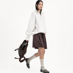 Quarter Zip Pullover - White - G R A Y E