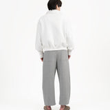 Quarter Zip Pullover - White - G R A Y E