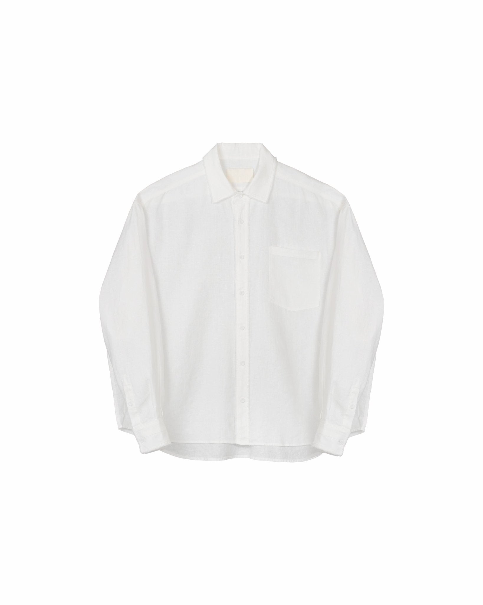 Raw Edge Linen Shirt - G R A Y E