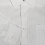 Raw Edge Linen Shirt - G R A Y E