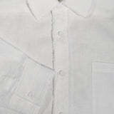 Raw Edge Linen Shirt - G R A Y E