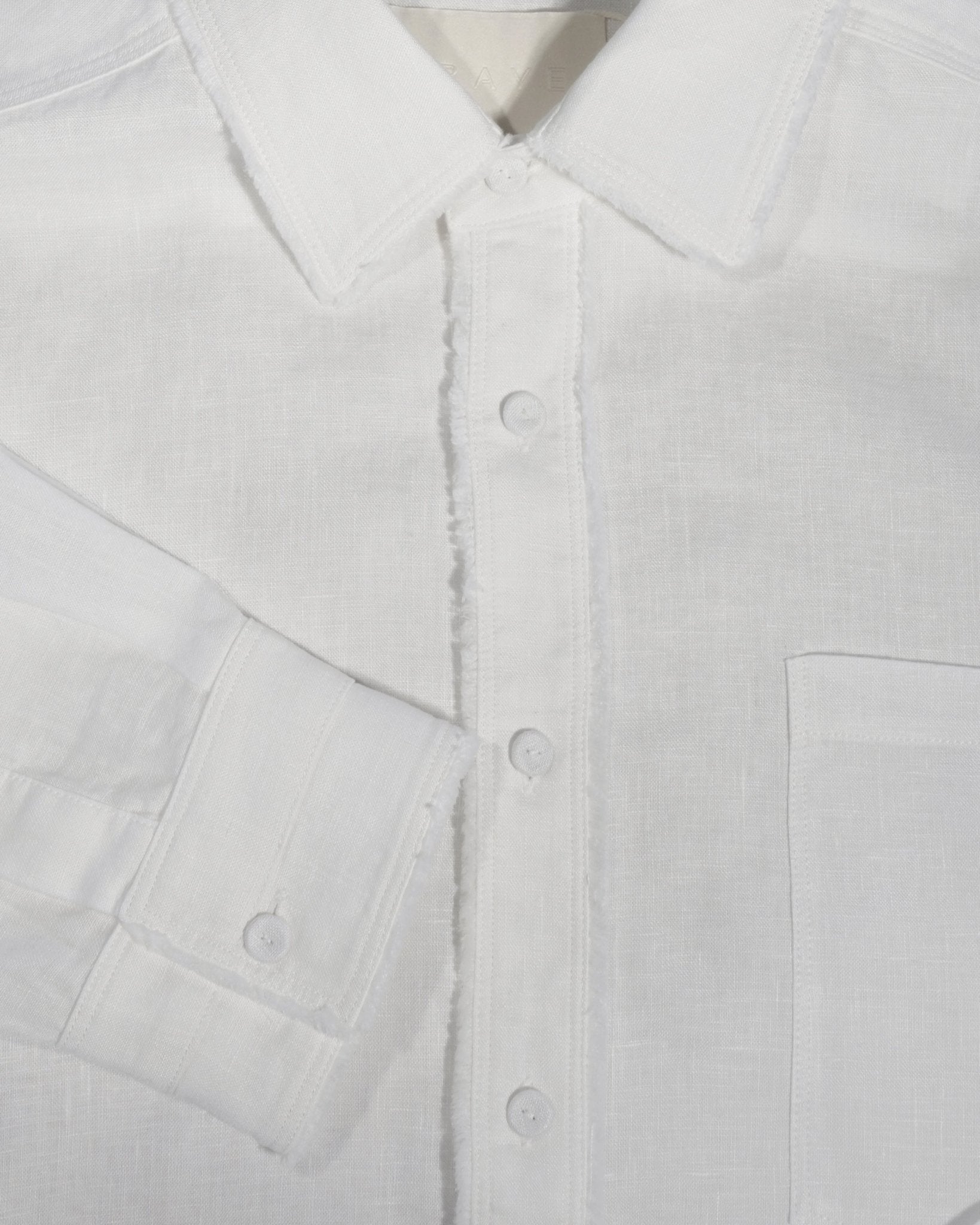 Raw Edge Linen Shirt - G R A Y E