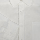 Raw Edge Linen Shirt - G R A Y E