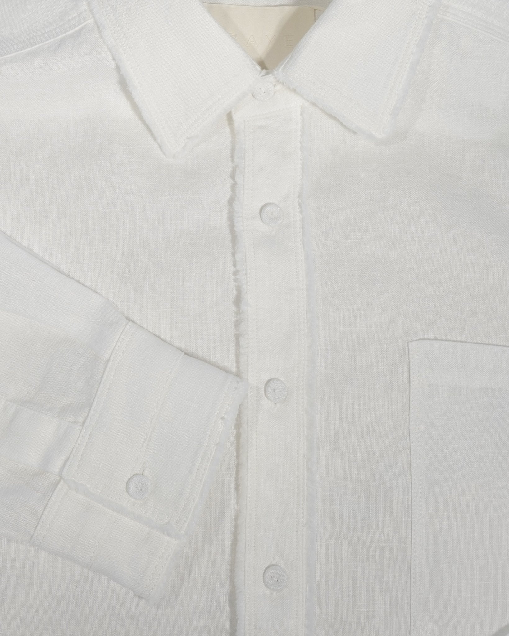 Raw Edge Linen Shirt - G R A Y E