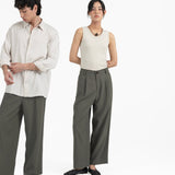 Raw Edged Tailored Pants - G R A Y E