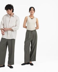 Raw Edged Tailored Pants - G R A Y E