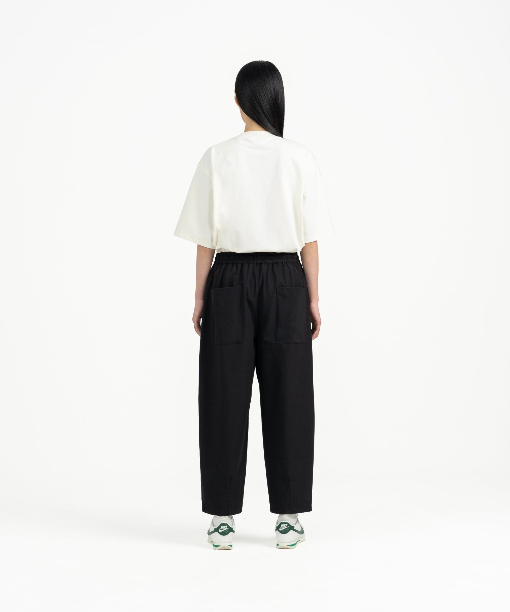 Relaxed Elasticated Pants 2.0 - Black - G R A Y E