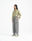 Relaxed Elasticated Pants 2.0 - Gray - G R A Y E