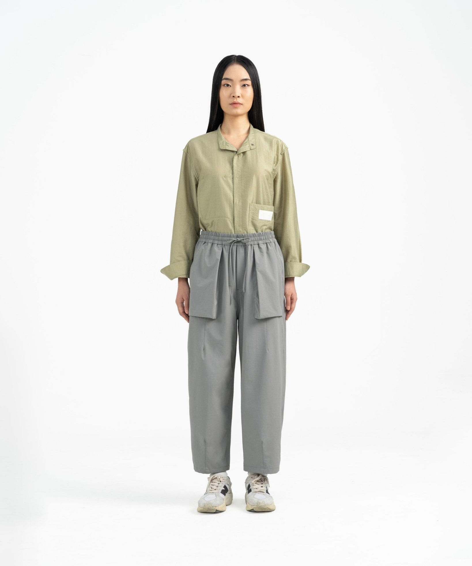 Relaxed Elasticated Trousers 2.0 - Gray - G R A Y E