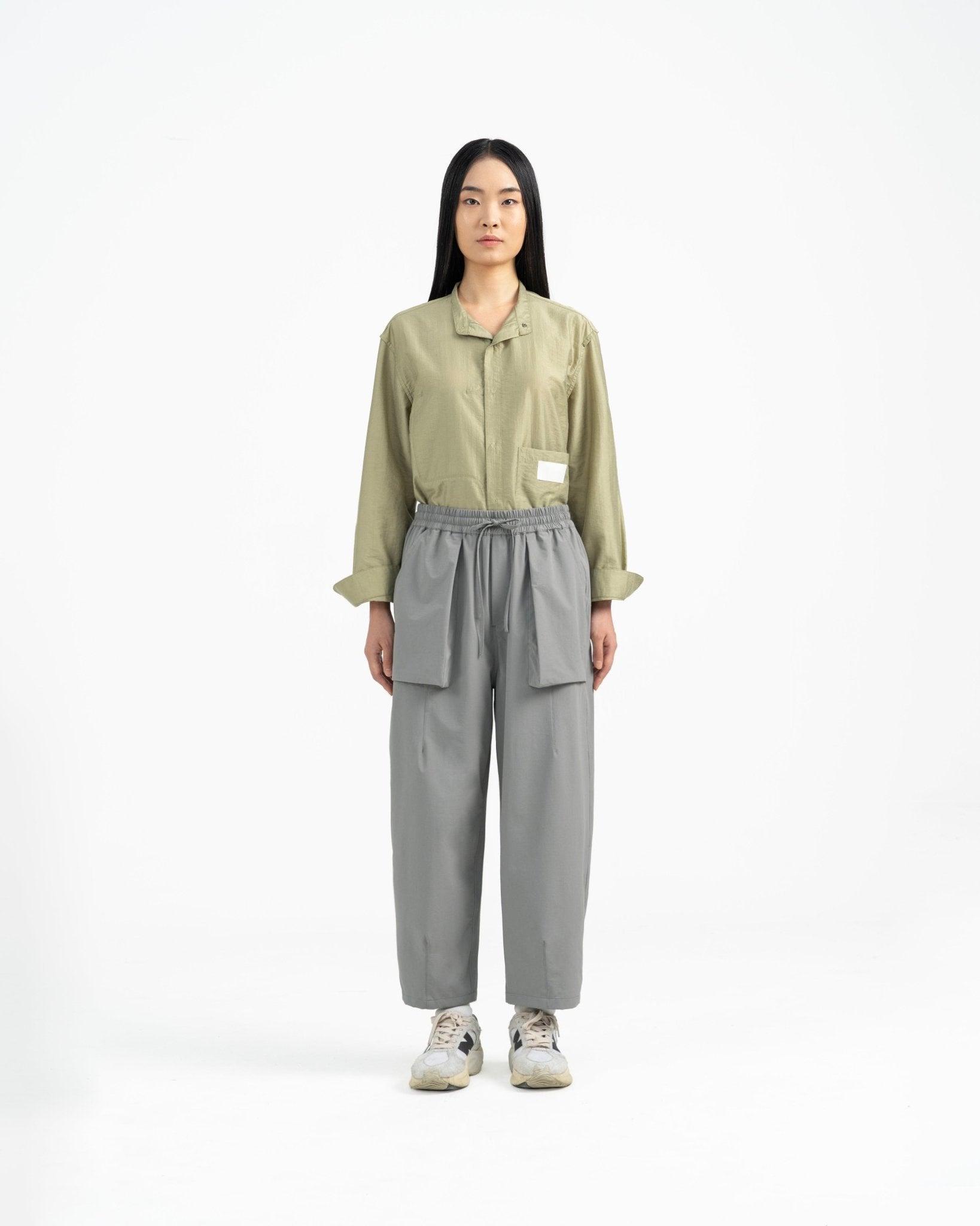 Relaxed Elasticated Trousers 2.0 - Gray - G R A Y E