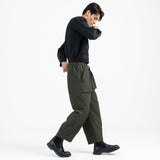 Relaxed Elasticated Trousers 2.0 - Olive - G R A Y E