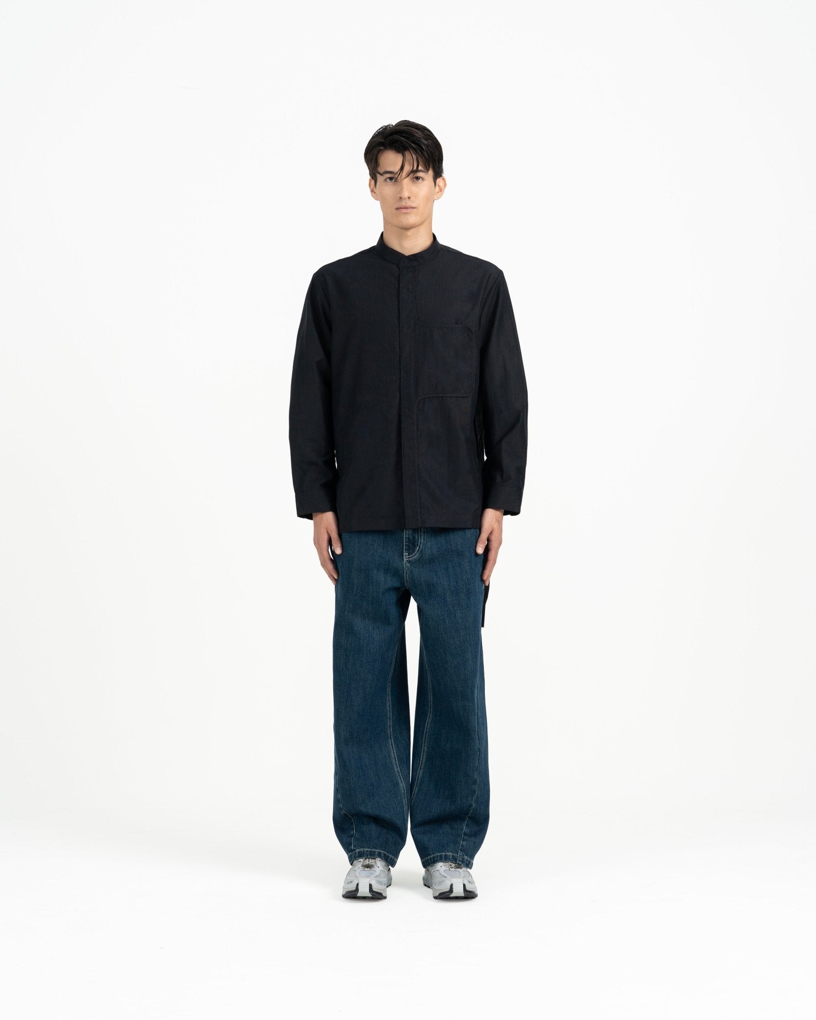 Reversible Binding Shirt - Black - G R A Y E