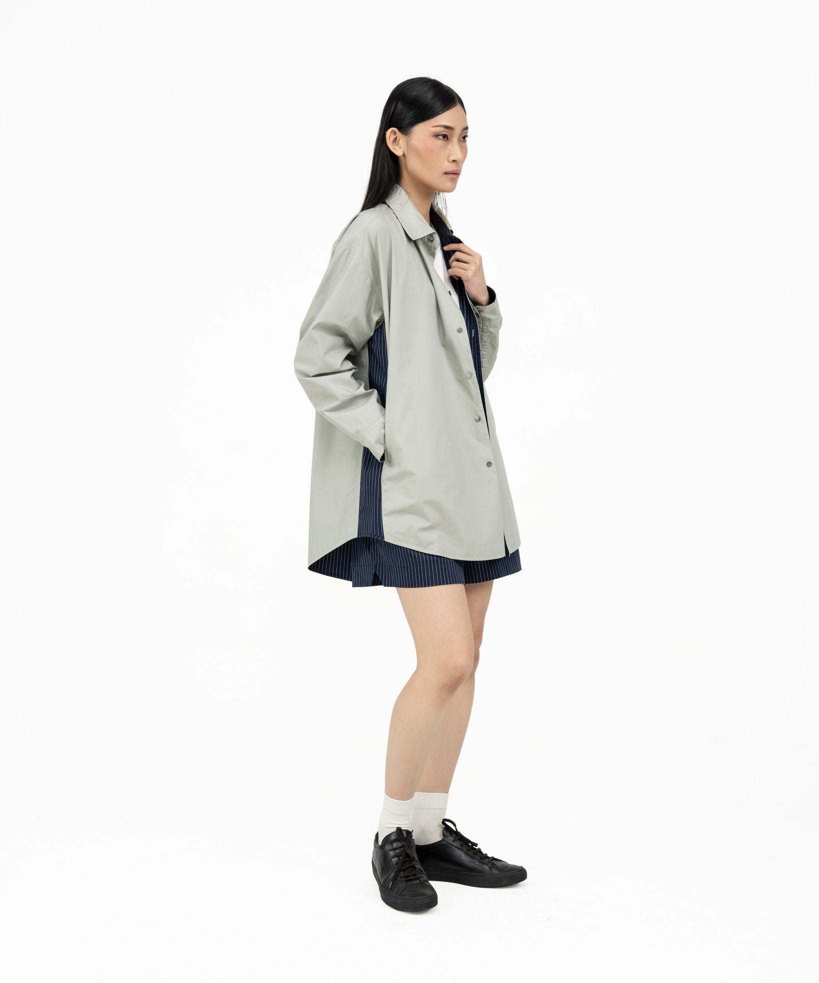 Reversible Button - down Shirt - G R A Y E