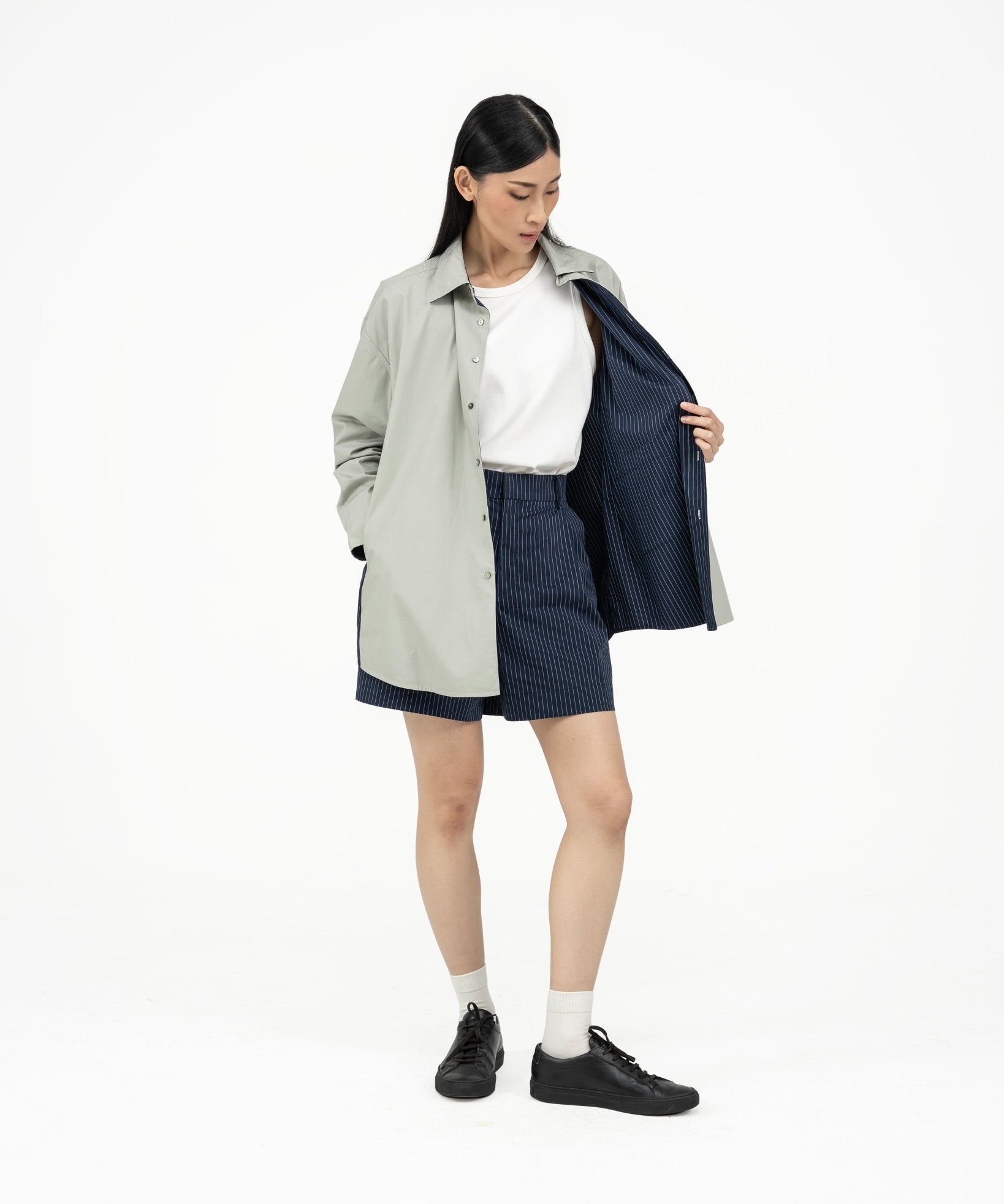 Reversible Button - down Shirt - G R A Y E