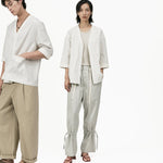 Reversible Kimono Overshirt - G R A Y E