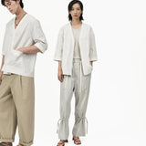 Reversible Kimono Overshirt - G R A Y E