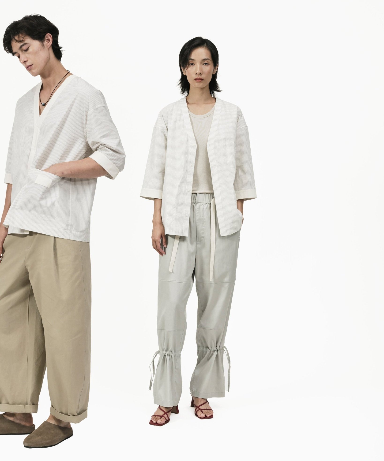 Reversible Kimono Overshirt - G R A Y E