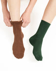 Ribbed Crew Socks - G R A Y E