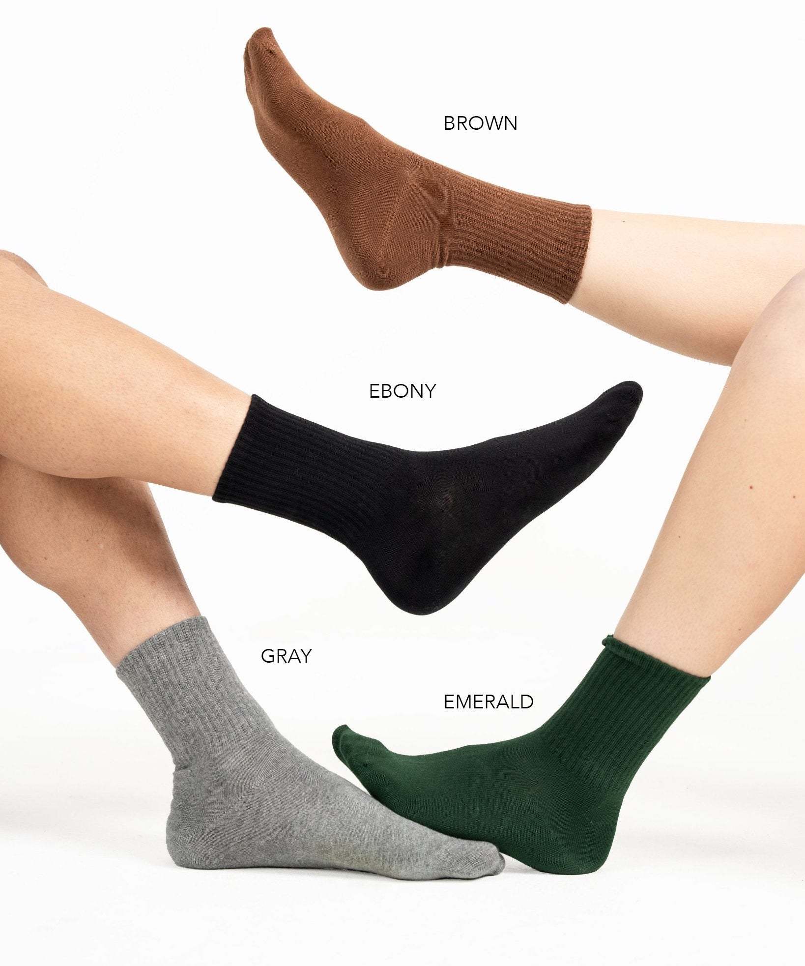 Ribbed Crew Socks - G R A Y E