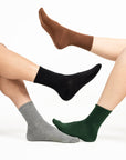 Ribbed Crew Socks - G R A Y E