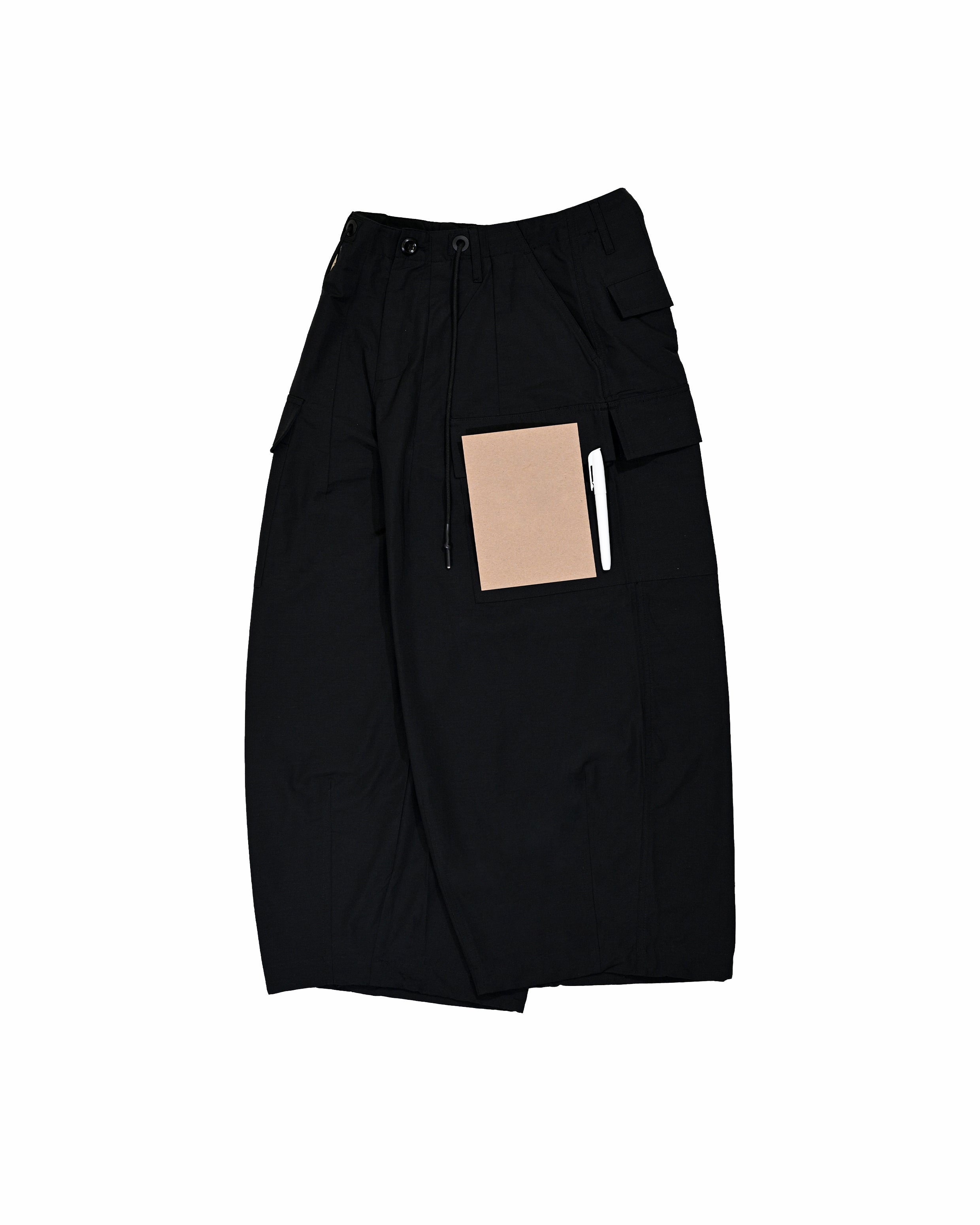 Multi-Pocket Ripstop Pants - Black