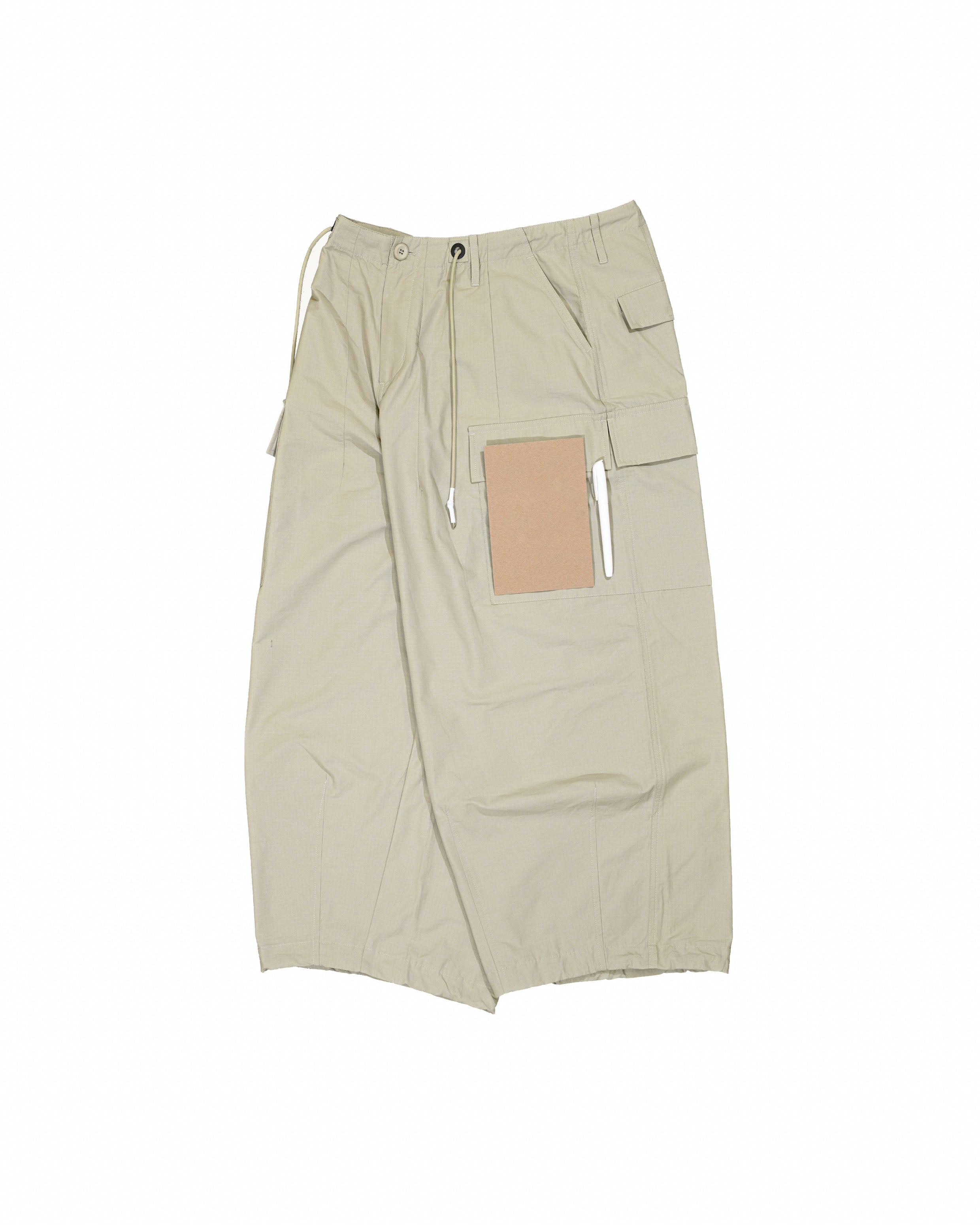 Multi-Pocket Ripstop Pants - Light Khaki
