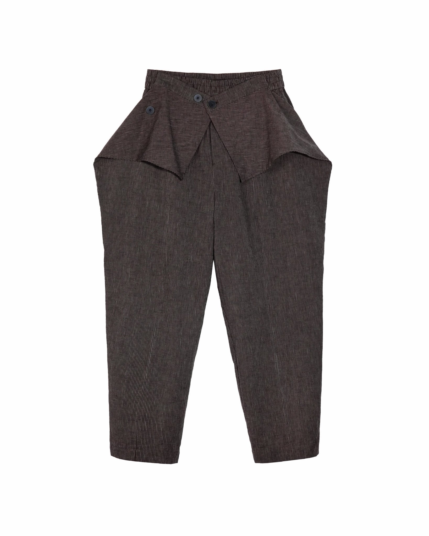 Sash Wrap Trousers - Brown - G R A Y E