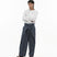 Sash Wrap Trousers - Pinstripe Blue - G R A Y E