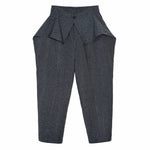 Sash Wrap Trousers - Pinstripe Blue - G R A Y E