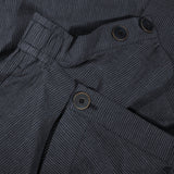 Sash Wrap Trousers - Pinstripe Blue - G R A Y E