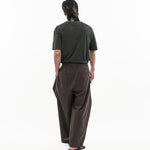 Sash Wrap Trousers - Pinstripe Brown - G R A Y E