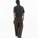 Sash Wrap Trousers - Pinstripe Brown - G R A Y E