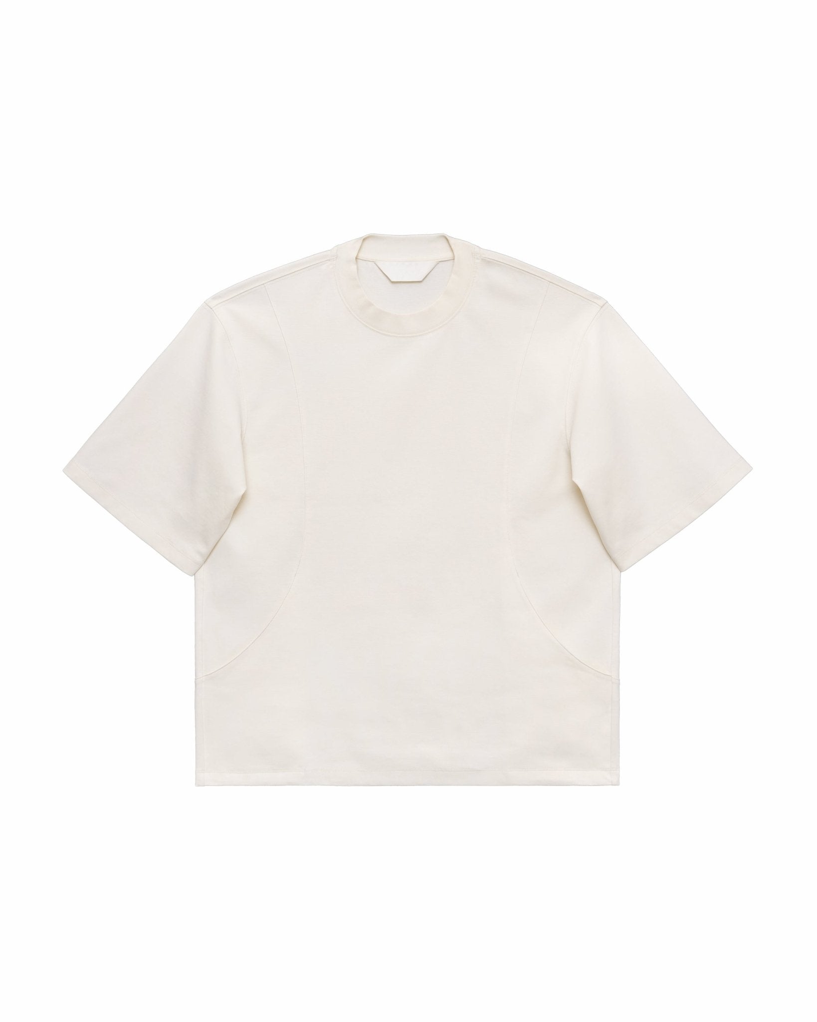 Seamline Crewneck Tee - Cream - G R A Y E