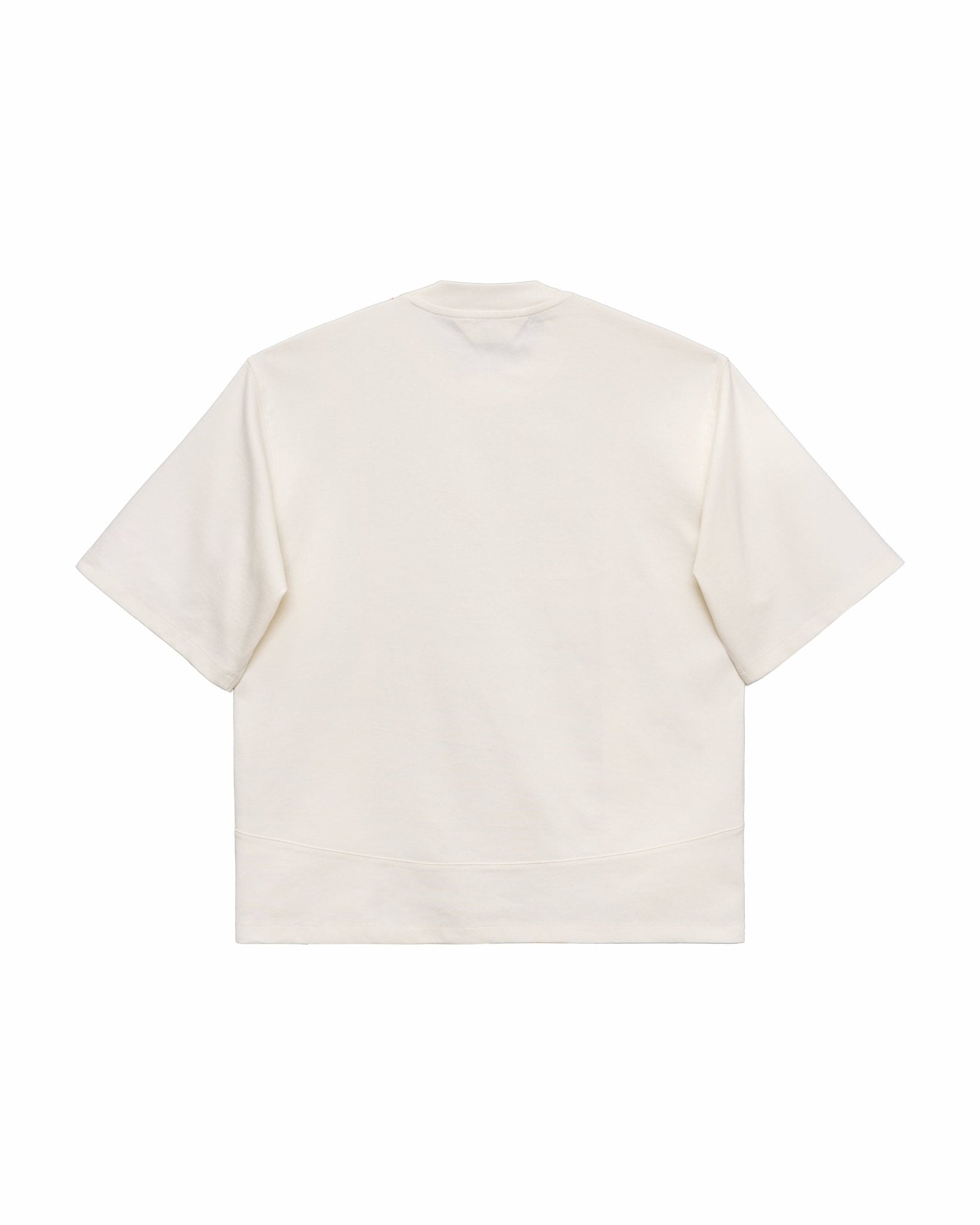 Seamline Crewneck Tee - Cream - G R A Y E