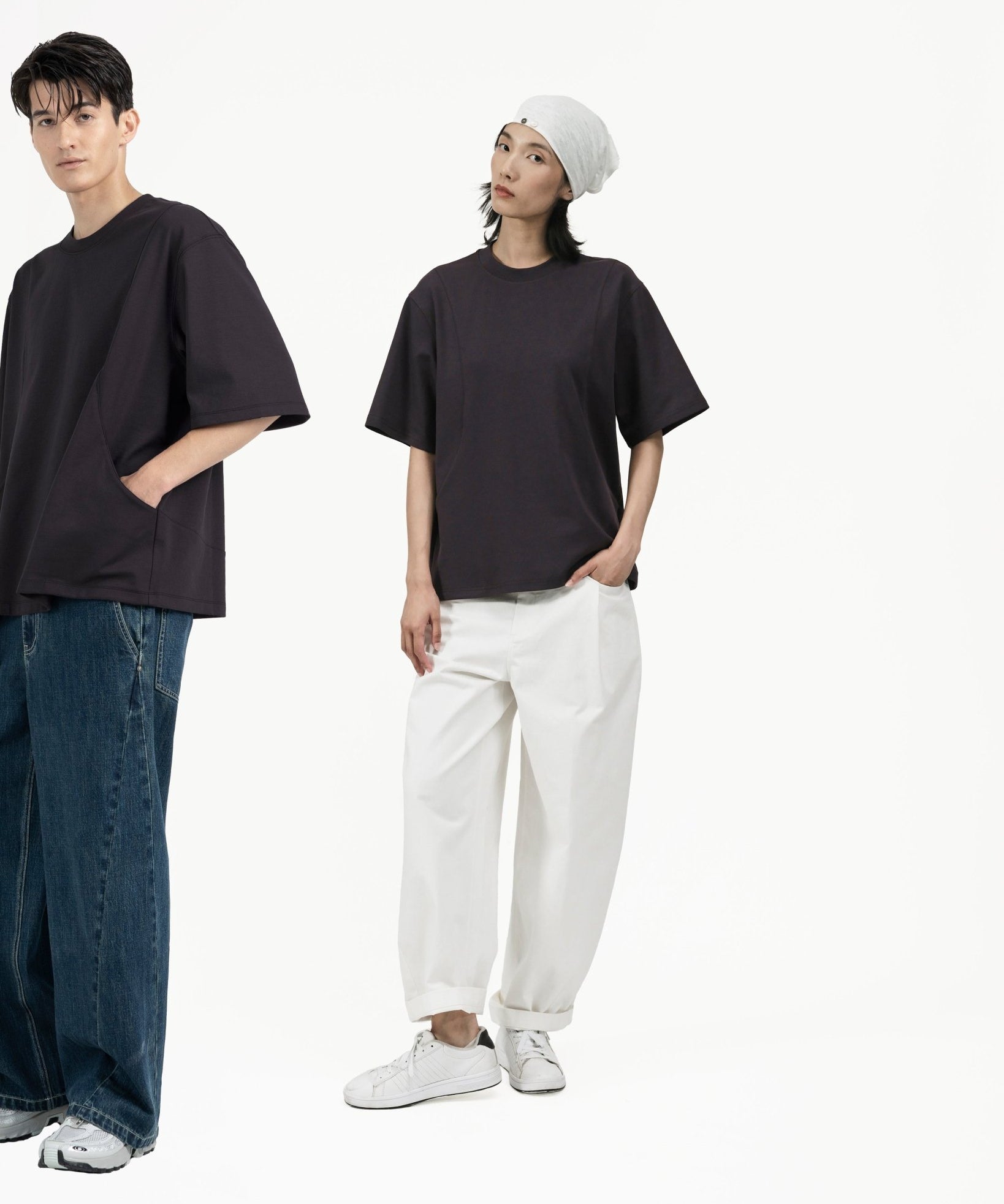 Seamline Crewneck Tee - Dusk Plum - G R A Y E