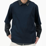 Seamline Crewneck Tee - Navy - G R A Y E