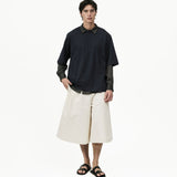 Seamline Crewneck Tee - Navy - G R A Y E