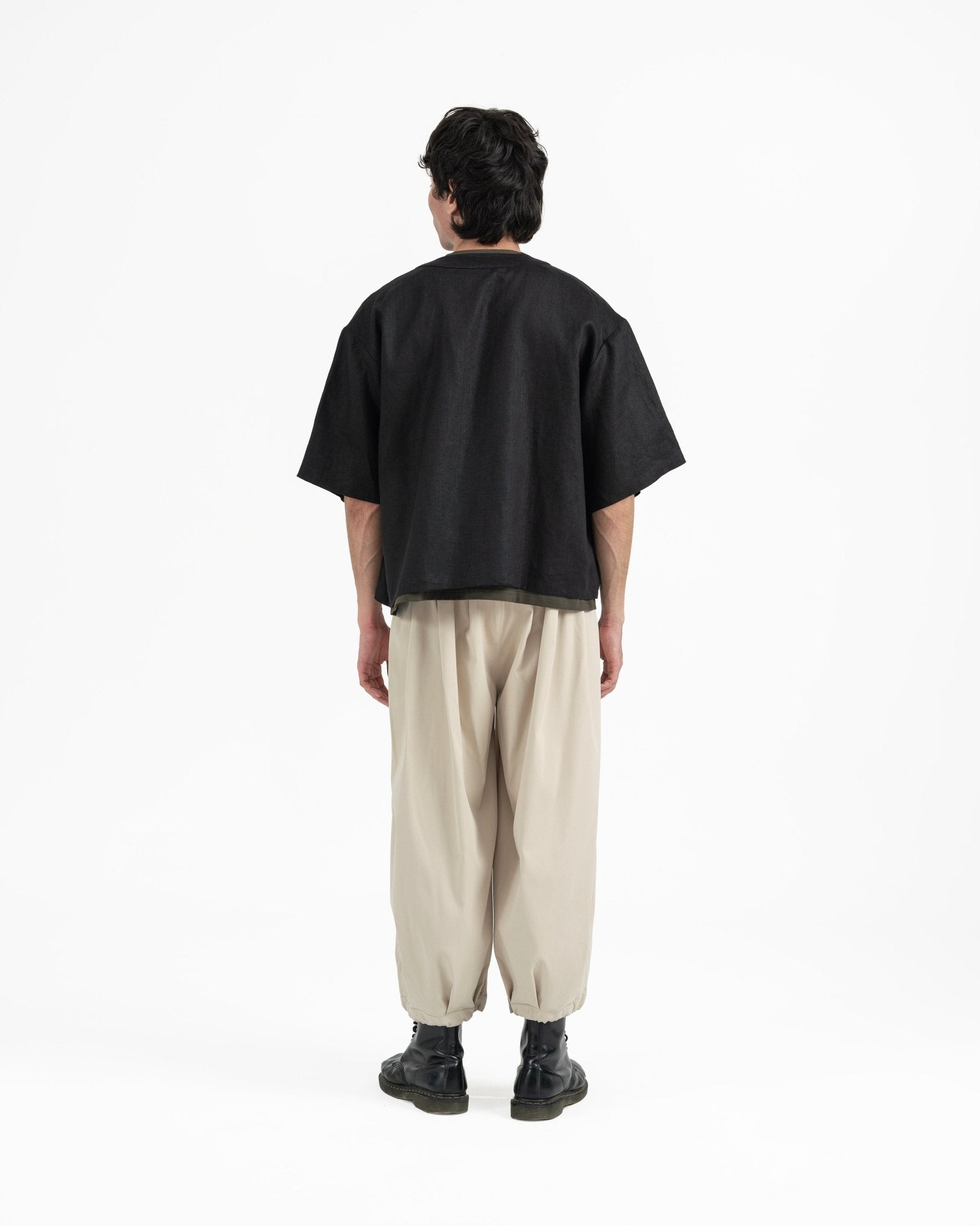 Shōto Baseball Collar Top 2.0 - Black - G R A Y E