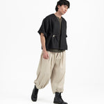 Shōto Baseball Collar Top 2.0 - Black - G R A Y E
