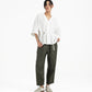 Shōto Baseball Collar Top 2.0 - Pure White - G R A Y E