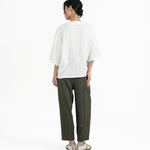 Shōto Baseball Collar Top 2.0 - Pure White - G R A Y E