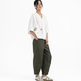 Shōto Baseball Collar Top 2.0 - Pure White - G R A Y E