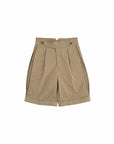 Side Pleat Gurkha Shorts - G R A Y E