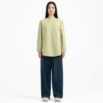 Sleeve Placket Shirt - Avocado - G R A Y E