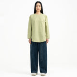Sleeve Placket Shirt - Avocado - G R A Y E
