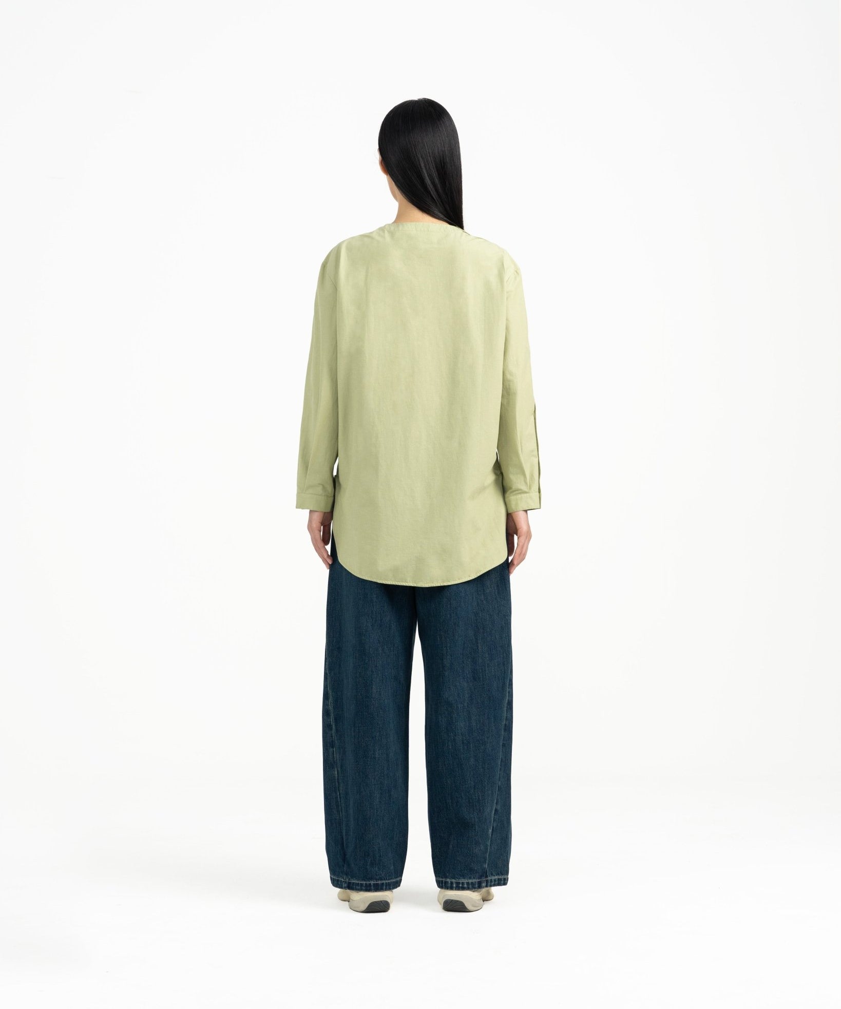 Sleeve Placket Shirt - Avocado - G R A Y E