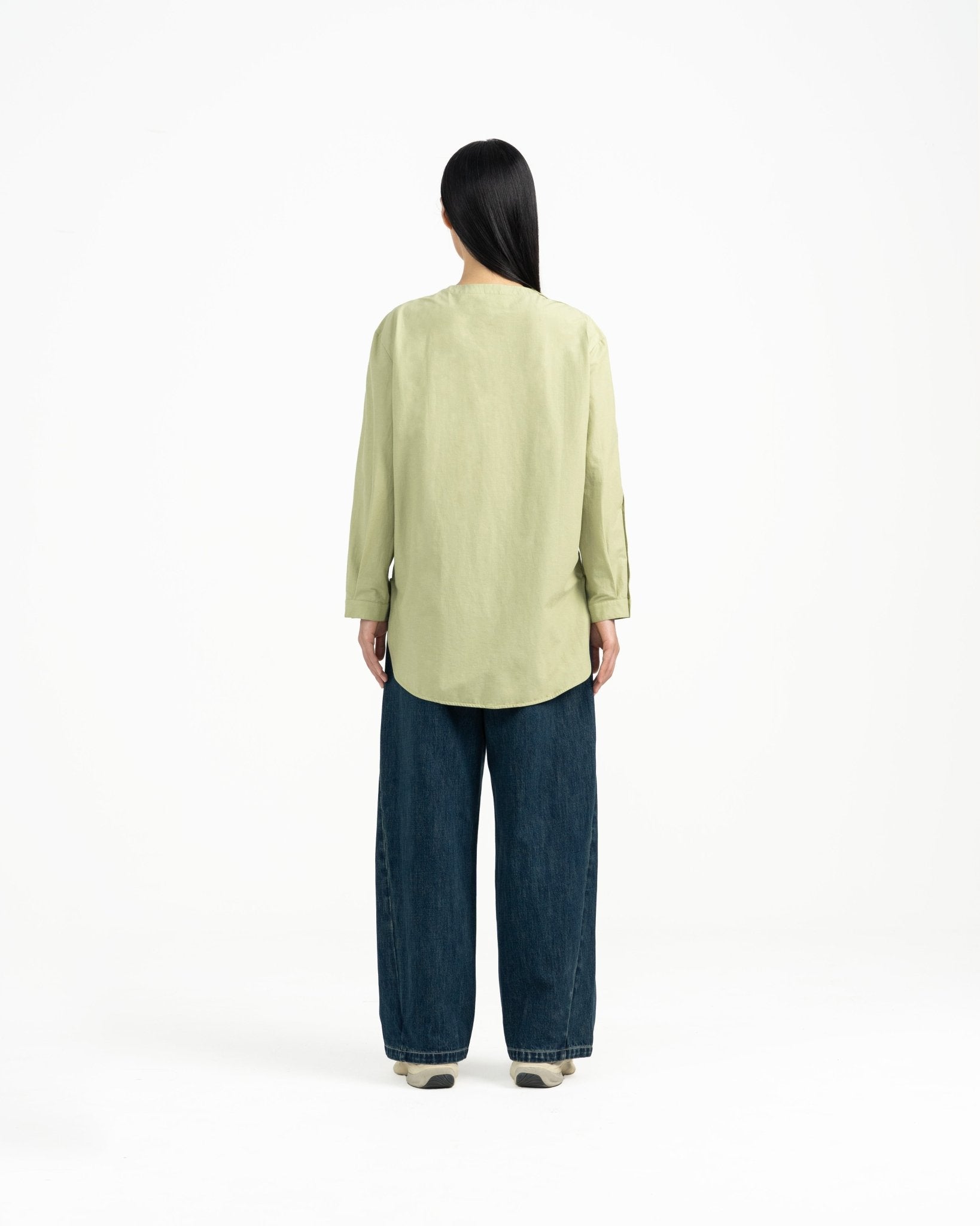 Sleeve Placket Shirt - Avocado - G R A Y E