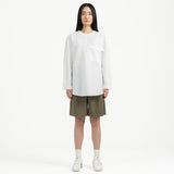 Sleeve Placket Shirt - White - G R A Y E