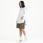 Sleeve Placket Shirt - White - G R A Y E